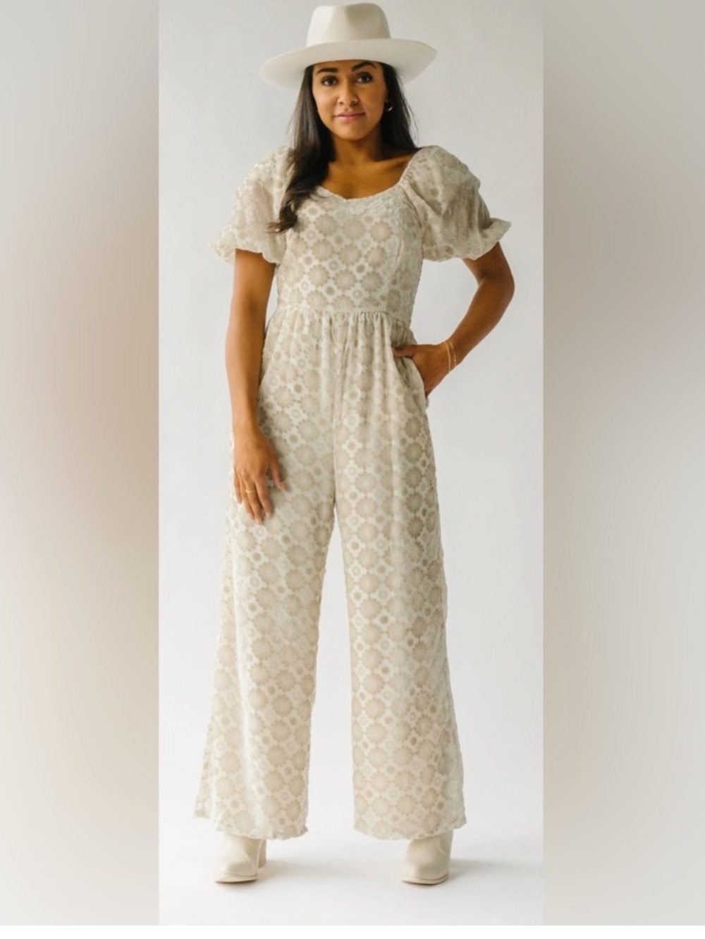 Piper & Scoot Raceland Velvet Detail Jumpsuit (Size XL)